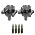 2X Ignition Coil & Spark Plug Kit for Mercedes W202 L4 (1994–2000)