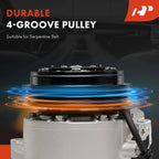 A/C Compressor with Clutch for Chevy Corvette (2023–2025) 4-Groove Pulley