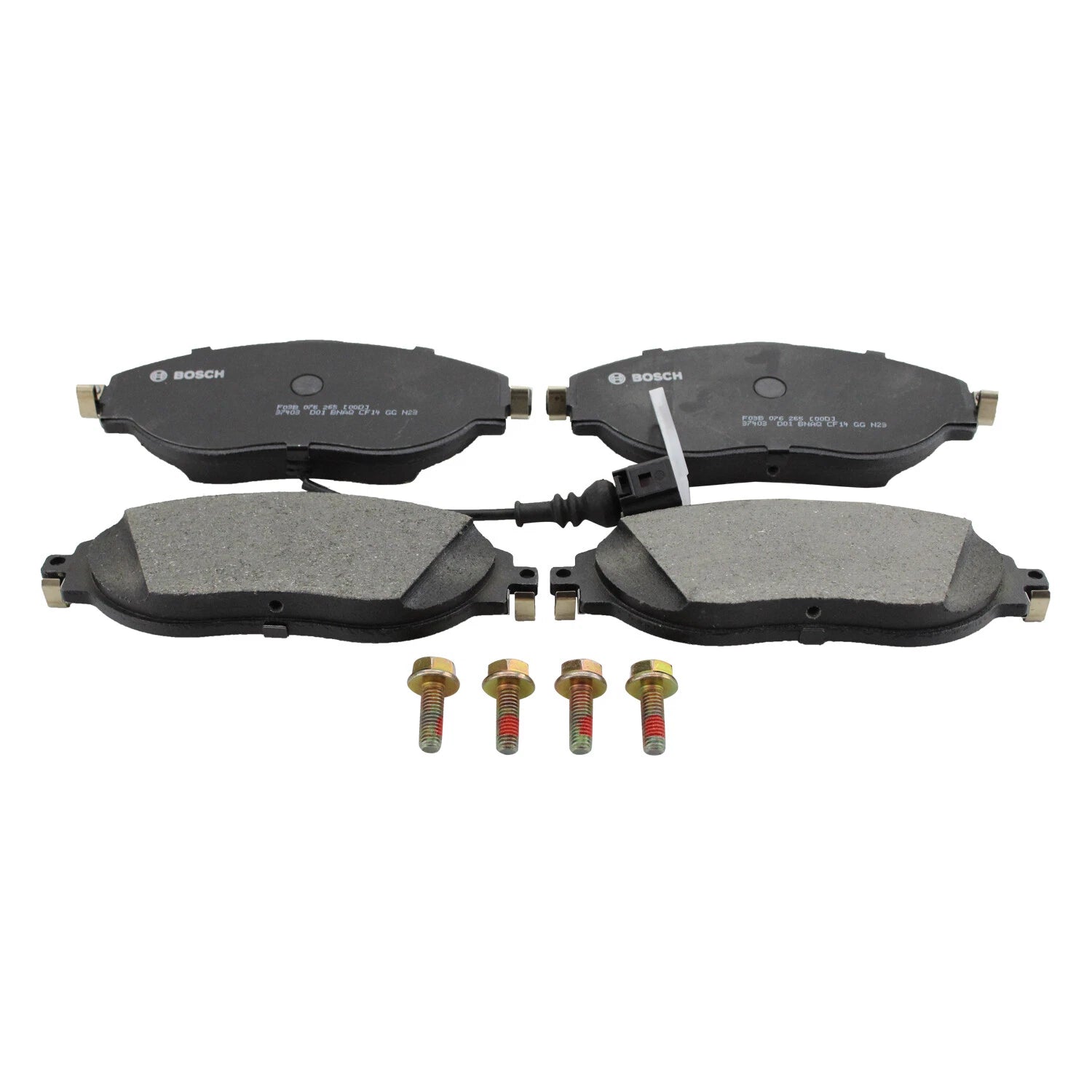Set of 4 Bosch QuietCast Front Ceramic Brake Pads for Audi S3 VW CC Golf R GTI Jetta (2015–2020)