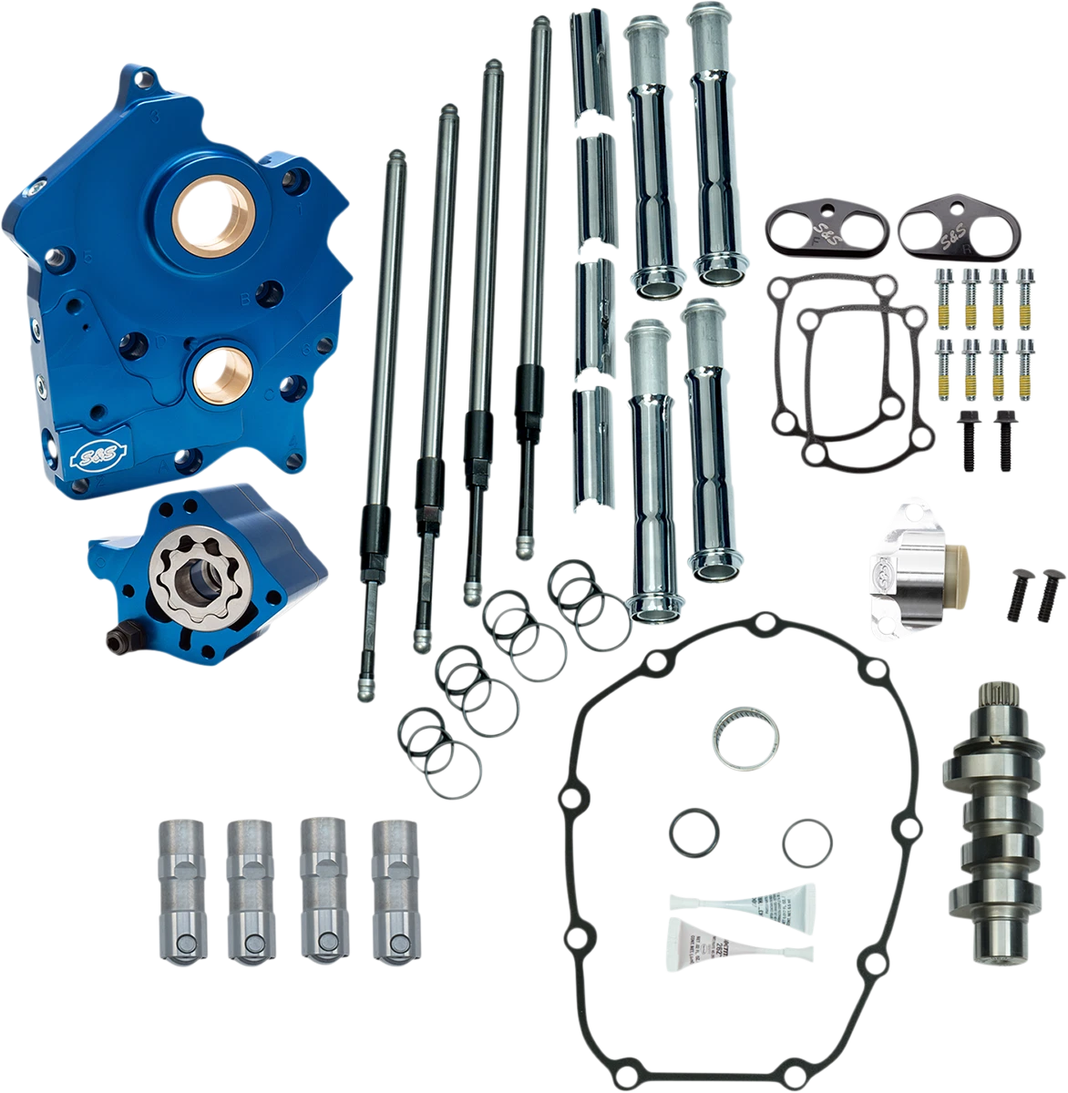 S&S Cycle Cam Chest Kit for Harley-Davidson Water Cooled (465 Cam, Chrome)