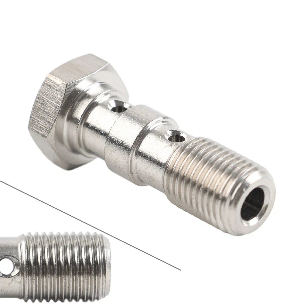 Stainless Double Banjo Bolt 3/8x24 AN3 Brake Adaptor for Car Model