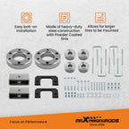 3 Inch Front 2 Inch Rear Lift Kit for GMC Sierra, Chevy Silverado 1500 (2007–2020)