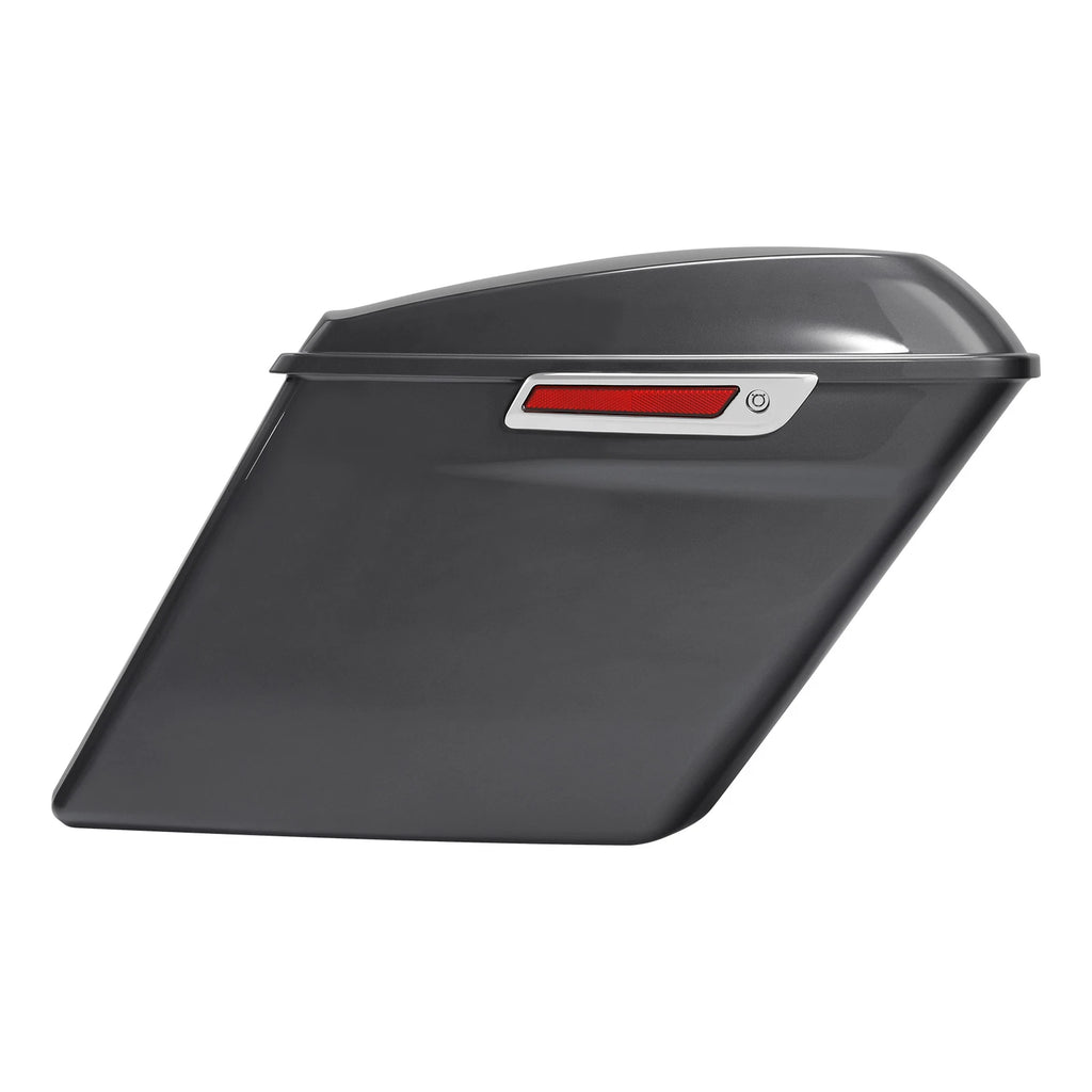 5" Stretched Saddlebags for Harley Road Glide (2014–2024) Gauntlet Gray Metallic