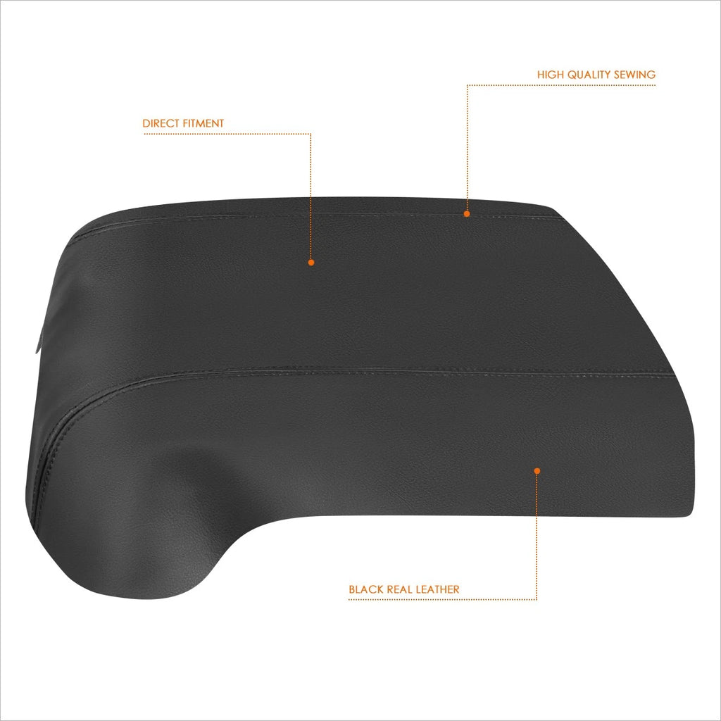 Leather Center Console Lid Armrest Cover for Ford F250 F350 (2011–2016)