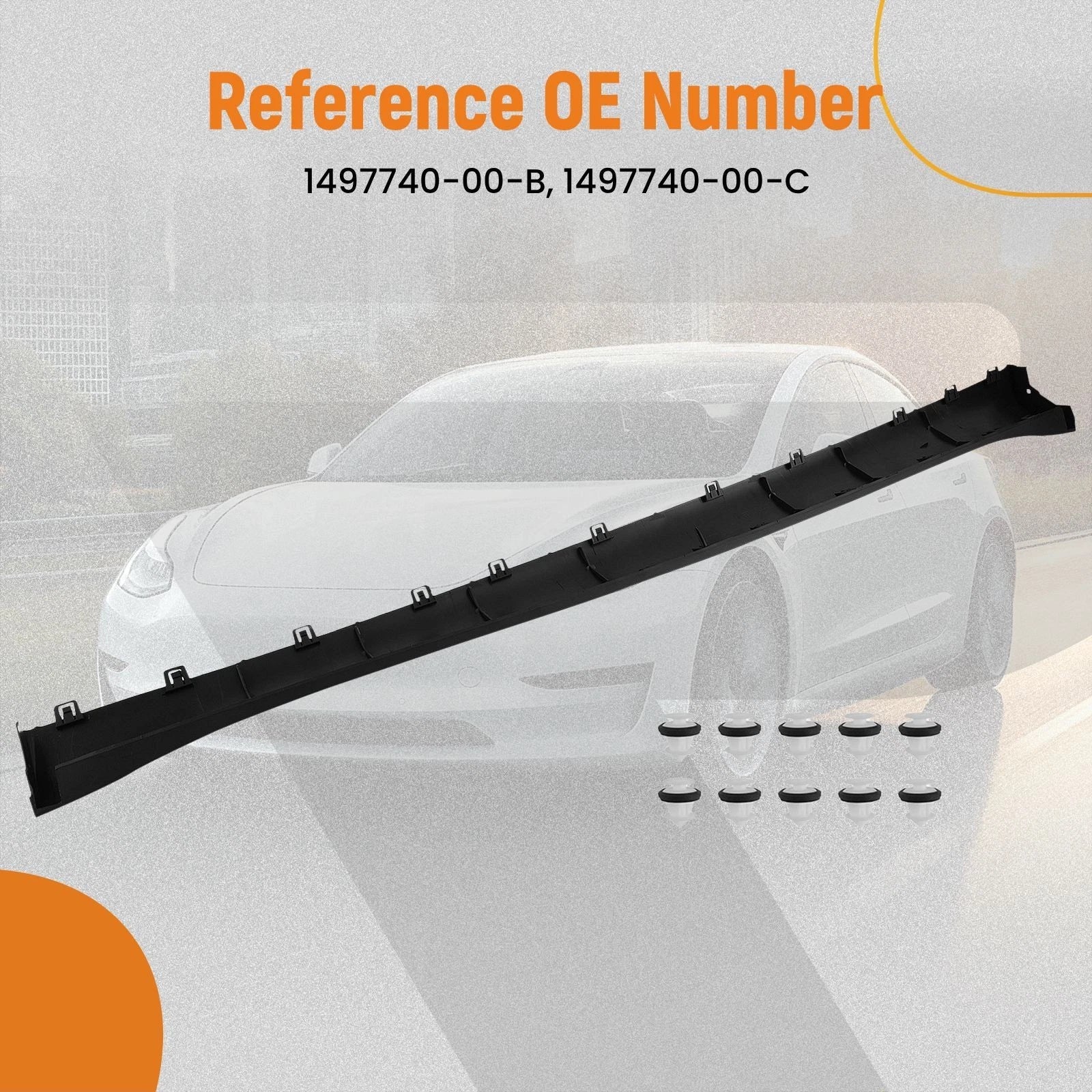 Driver Side Skirt Body Panel Lip for Tesla Model Y (2020-2022)