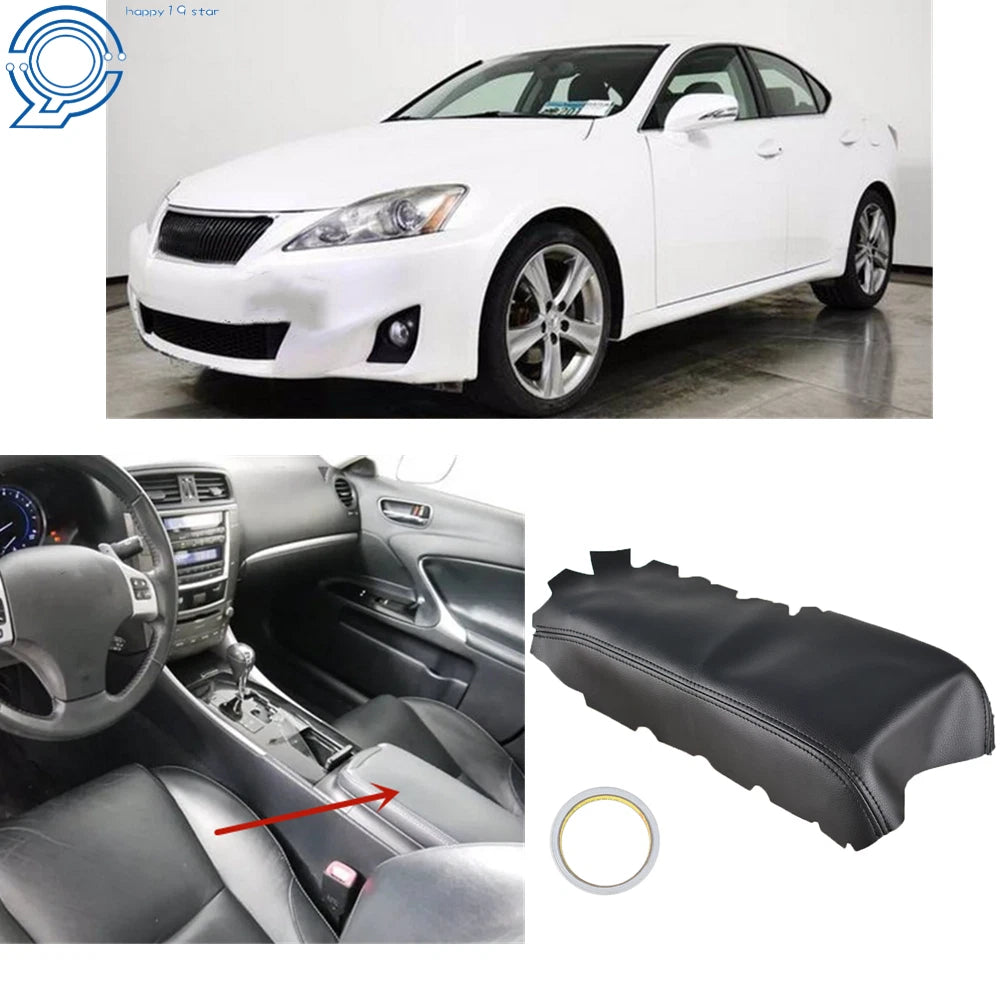 Leather Center Console Lid Armrest Cover for Lexus IS250 IS350 (2006–2013)