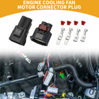 2 Pin Engine Cooling Fan Motor Connector Plug for Ford 