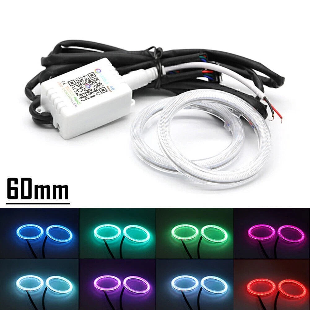 RGB LED Halo Rings Lamp Kit for Car (60MM)