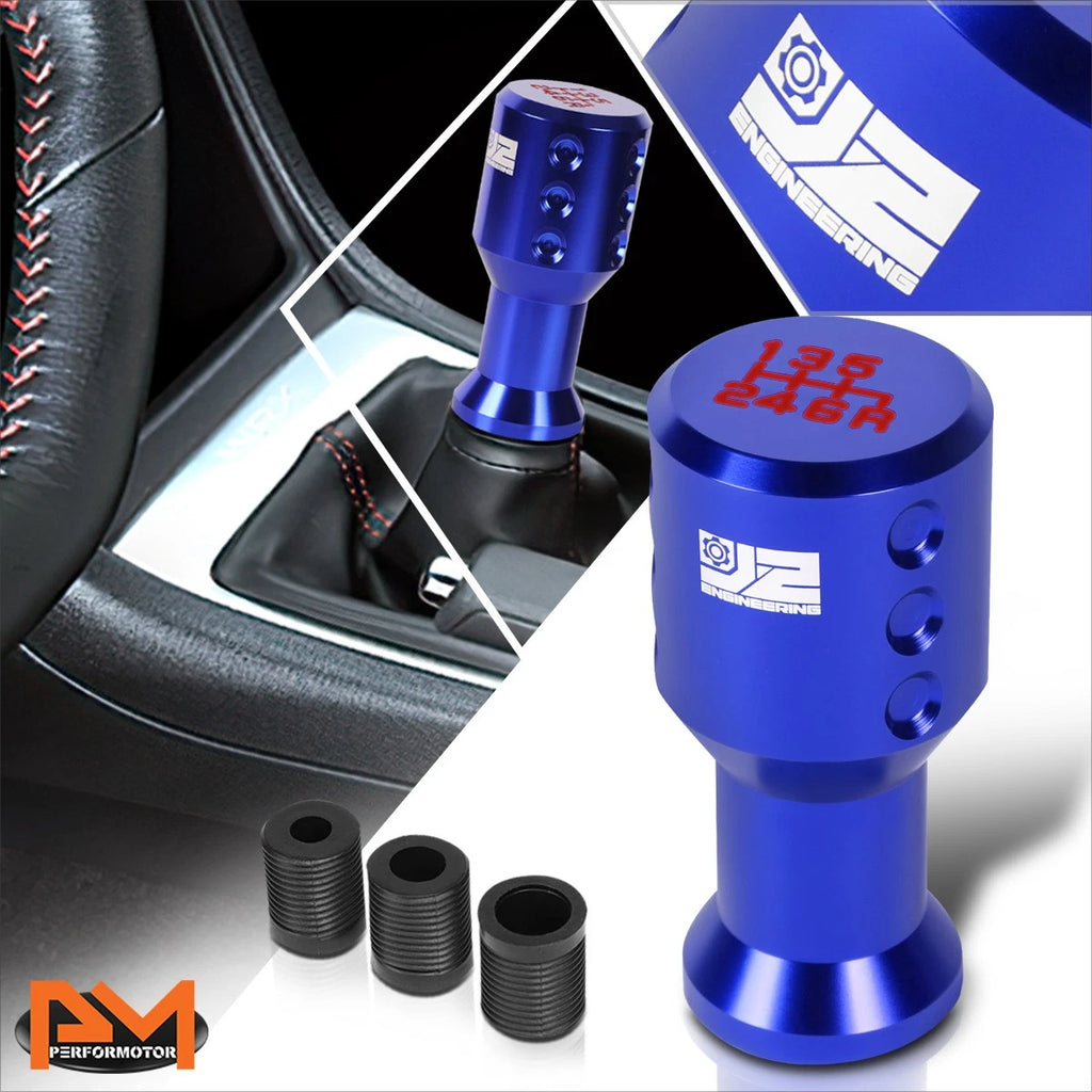 Aluminum 6-Speed Manual Shift Knob for J2 Goblet Style (Adapters 8/10/12mm)