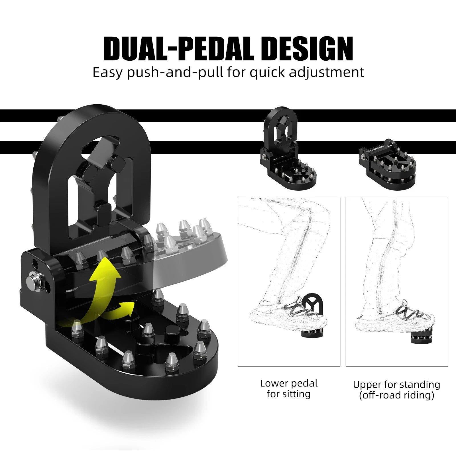 Dual Rear Brake Lever Step Plate for KTM 250 390 Adventure (2020–2025)