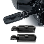Black Passenger Footpegs for Harley Softail Deluxe Fat Bob (2018–2025)