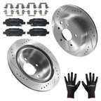 Rear Brake Rotors & Ceramic Pads Kit for Nissan Leaf (2011–2021), Qashqai (2017–2019)