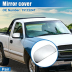 Chrome Plated Mirror Covers Cap Overlay for Chevrolet Silverado GMC Sierra 