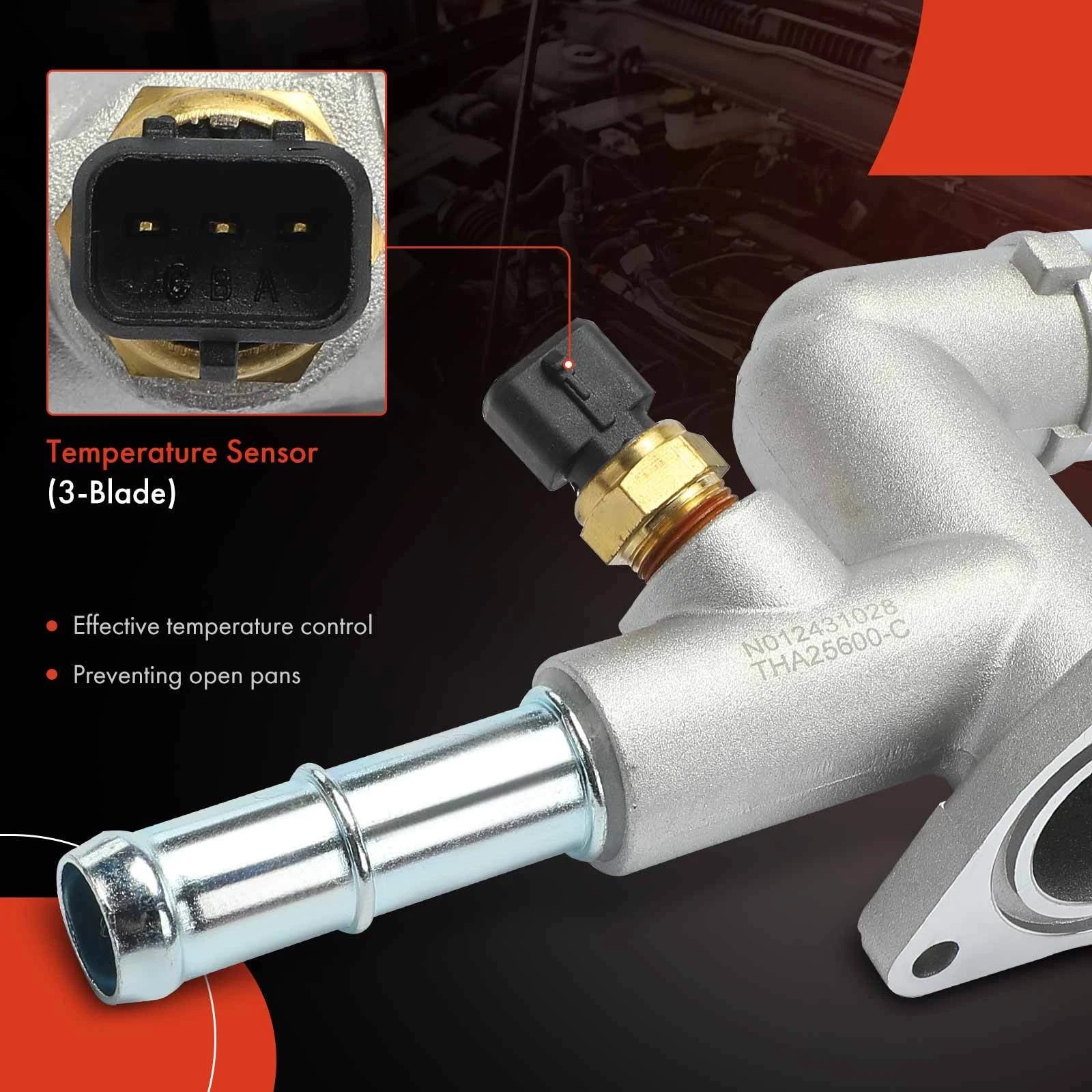 Thermostat Housing Assembly with Sensor for Kia Soul Seltos (2020–2021)