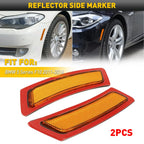Set of 2 Amber Bumper Reflectors for BMW 5 Series F10 (2011–2016)