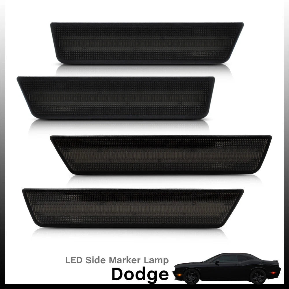 LED Smoke Lens Side Marker Lights for Dodge Challenger (2008–2014)