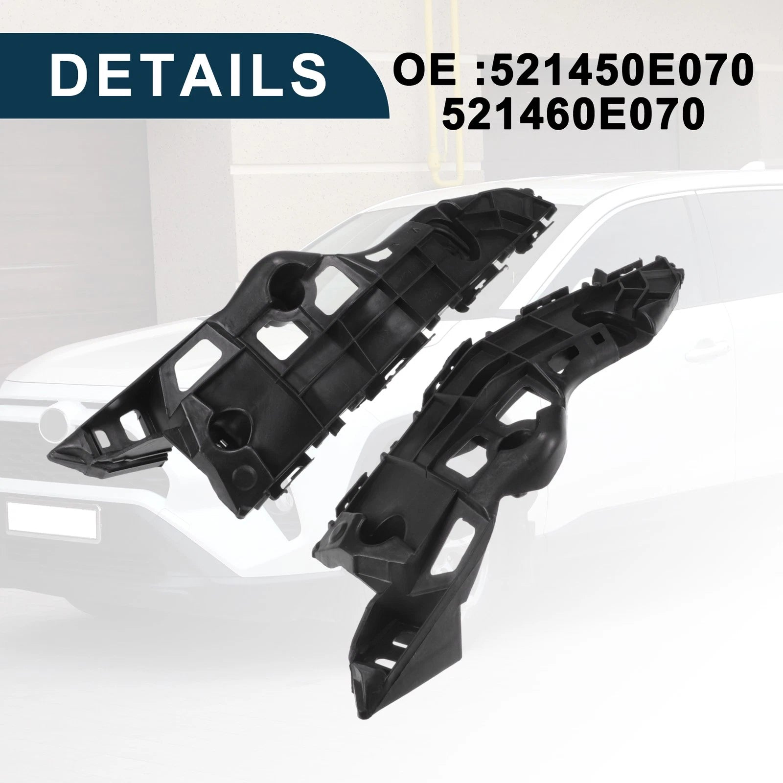 1 Pair Front Bumper Retainer Bracket No. 521450E070 for Toyota Highlander (2001–2007)