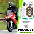 Clutch Friction/Steel Plates Kit w/ Gasket for Yamaha YZF-R6S (2006–2009)
