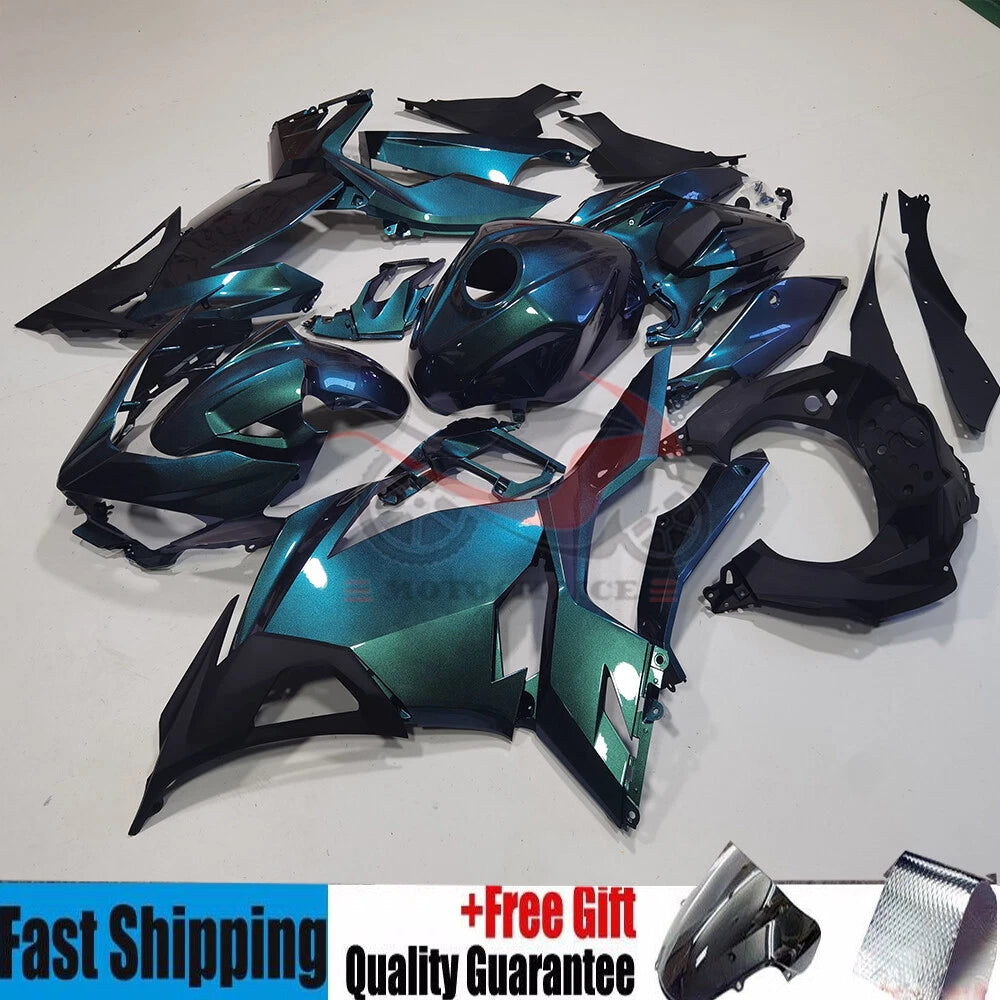 Fairing Kit for Kawasaki Ninja 400 (2018–2023) Green Chameleon ABS Bodywork