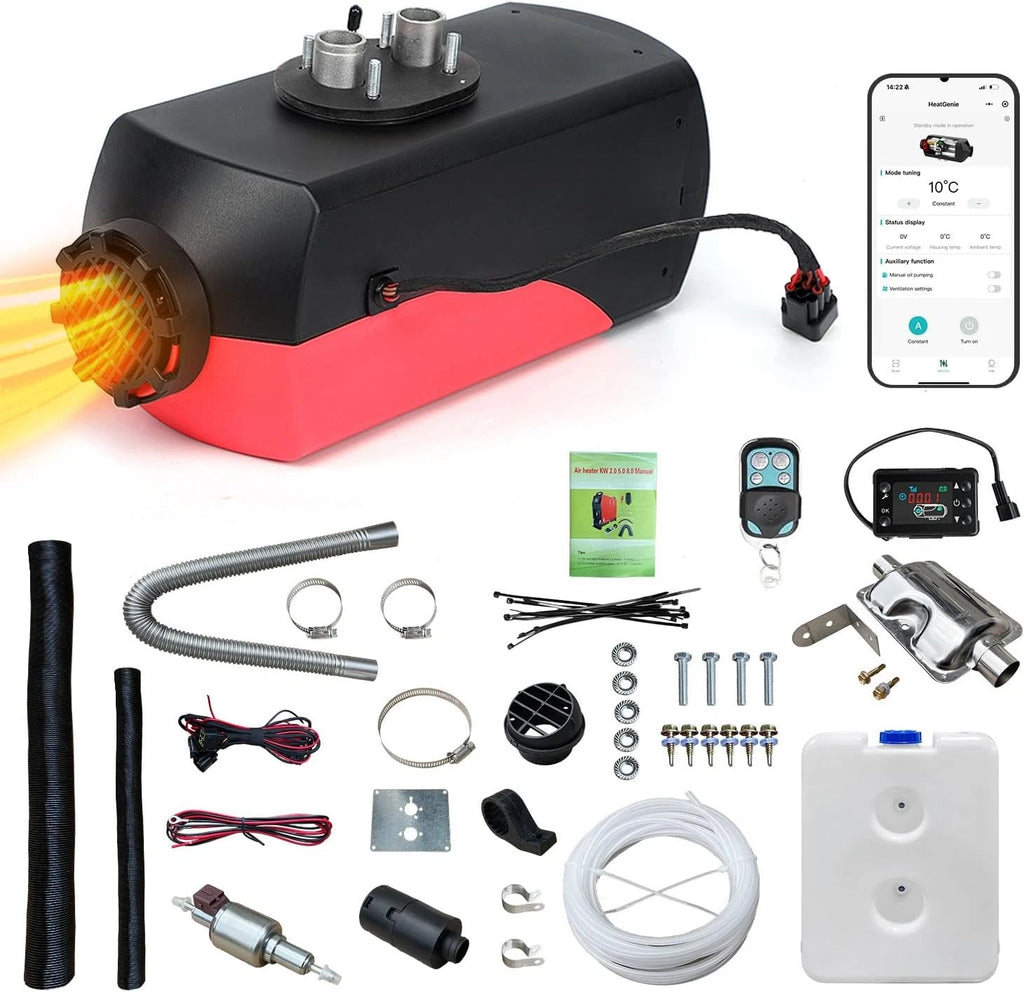 5KW 12V Diesel Air Heater with LCD Thermostat for Trucks Boat Car Trailer