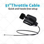 Throttle Cable for Cub Cadet ZT1 ZTS1 ZTS2 (Fits 746P06891) 51"
