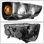 Set of 2 Black Headlights for Hyundai Elantra (2004-2006)
