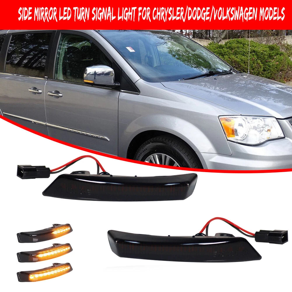 Sequential LED Side Mirror Blinker for Dodge Grand Caravan (2008–2020)