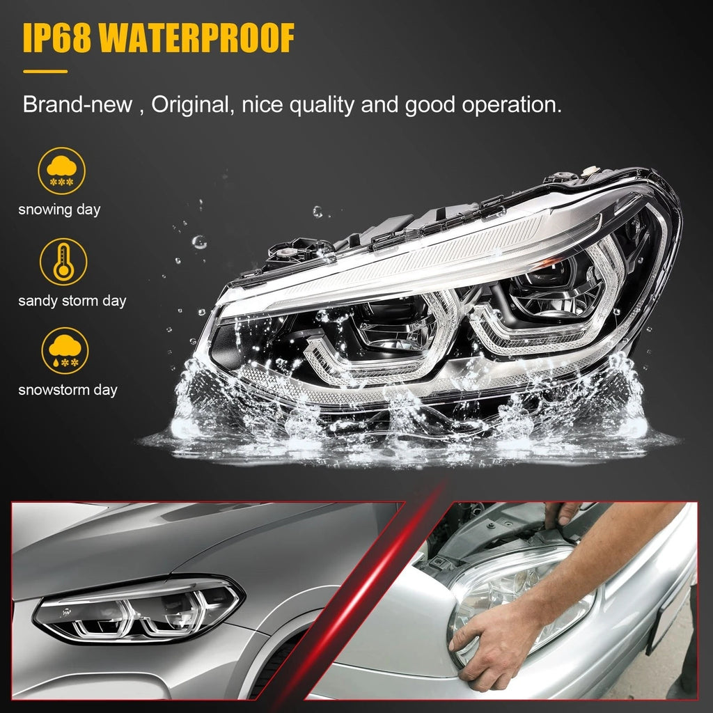 Left Side LED Headlight for BMW X3 X4 (2018–2021)