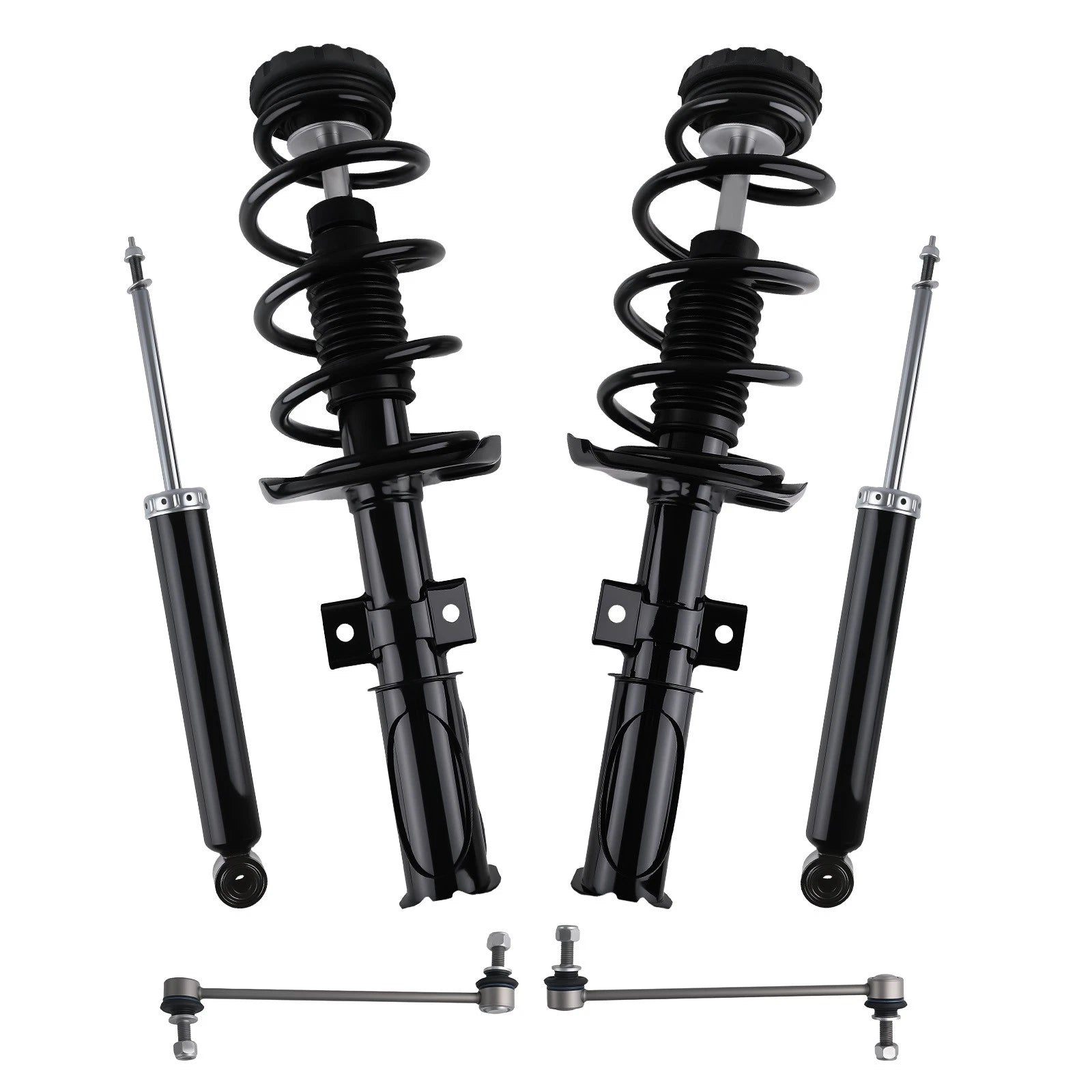 Front Struts & Rear Shocks Assembly & Sway Bars Kit for Cadillac SRX (2010–2016)