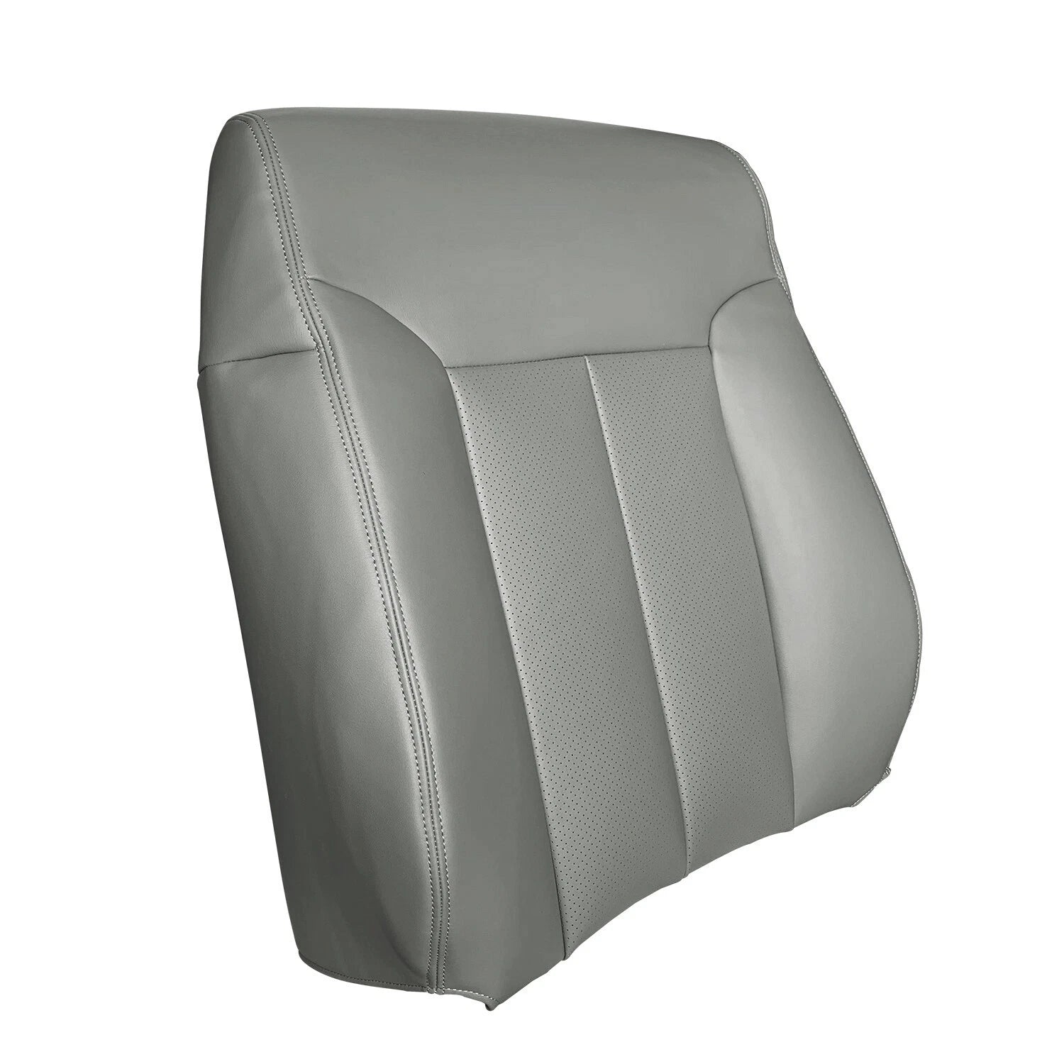 Set of 2 Perforated Seat Covers for Ford F250 F350 F450 F550 (2011–2016) Gray
