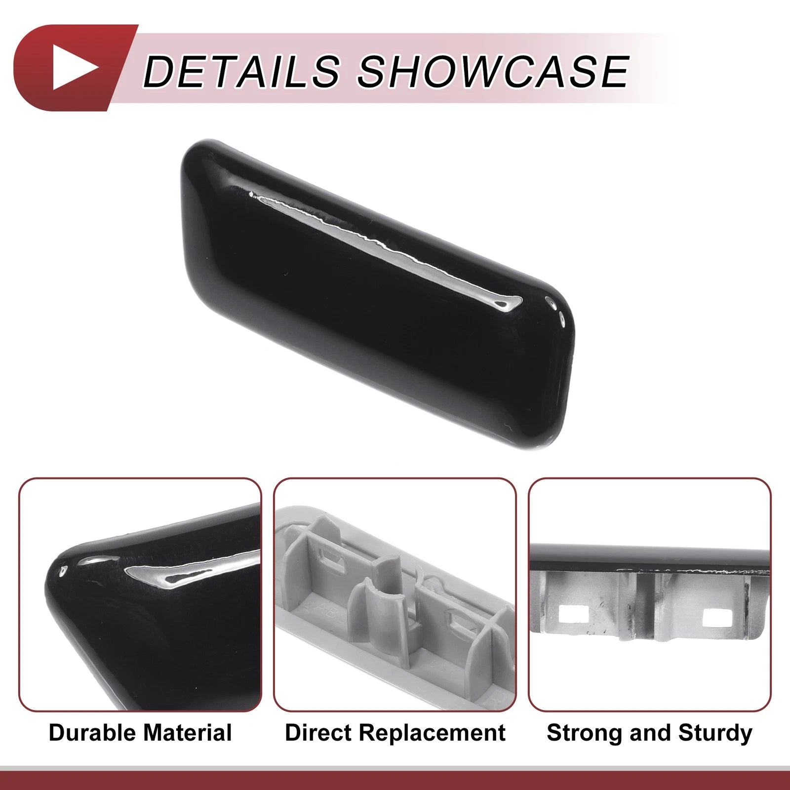 Front Right Washer Nozzle Cover Cap for Lexus GX460 (2010–2013) Black