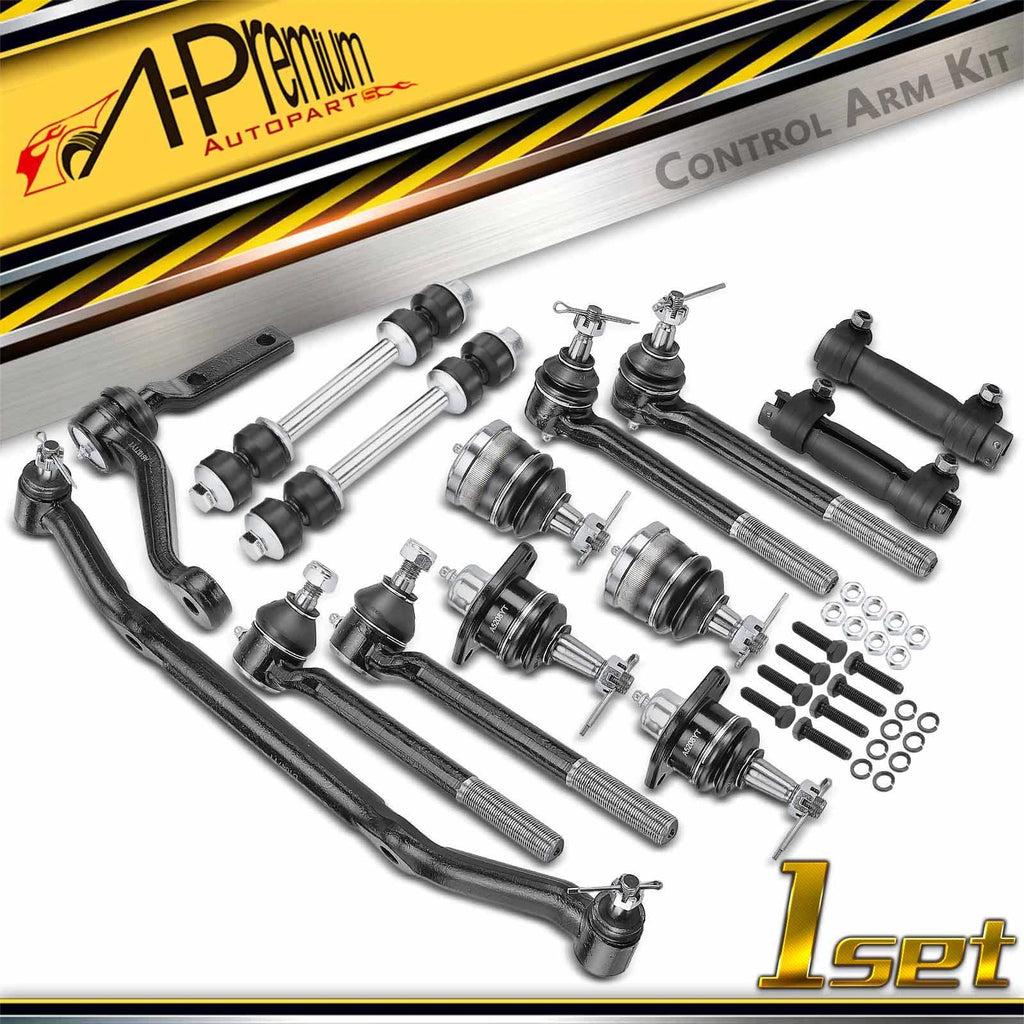 Set of 14 Front Sway Bar Tie Rod Idler Arm Ball Joints for Chevy Blazer (1996–2005)