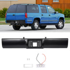 Black Rear Bumper Roll Pan for Chevy Suburban Tahoe Yukon (1992–1999)