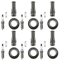 Set of 6 Denso Iridium TT Spark Plugs & Coil Boots for Cadillac CTS SRX STS (2003–2011)