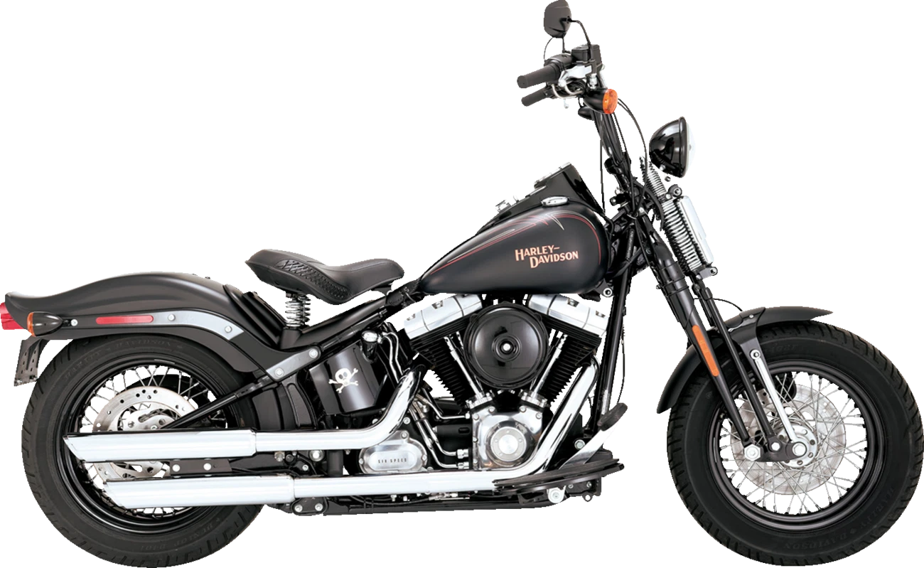 Vance & Hines 3" Twin Slash Slip-On Mufflers - Chrome 16842 for Harley Davidson