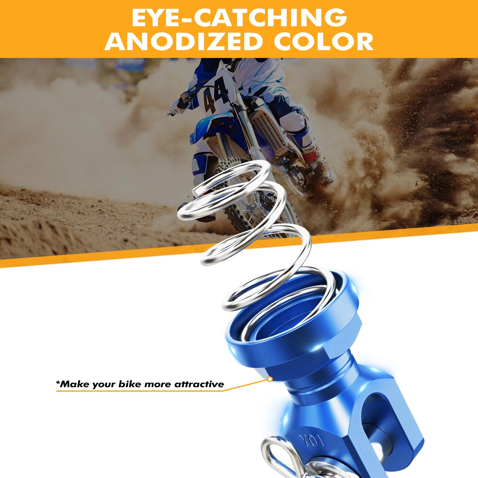 Billet Rear Brake Return Spring Kit for Yamaha YZ250 YZ250X (1999–2024)