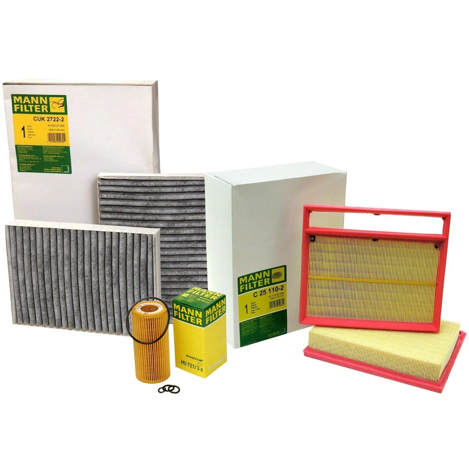 Mann Oil Air Carbon Cabin Filter Service Kit for C216 W221 M158 M275 M285 (Turbo)