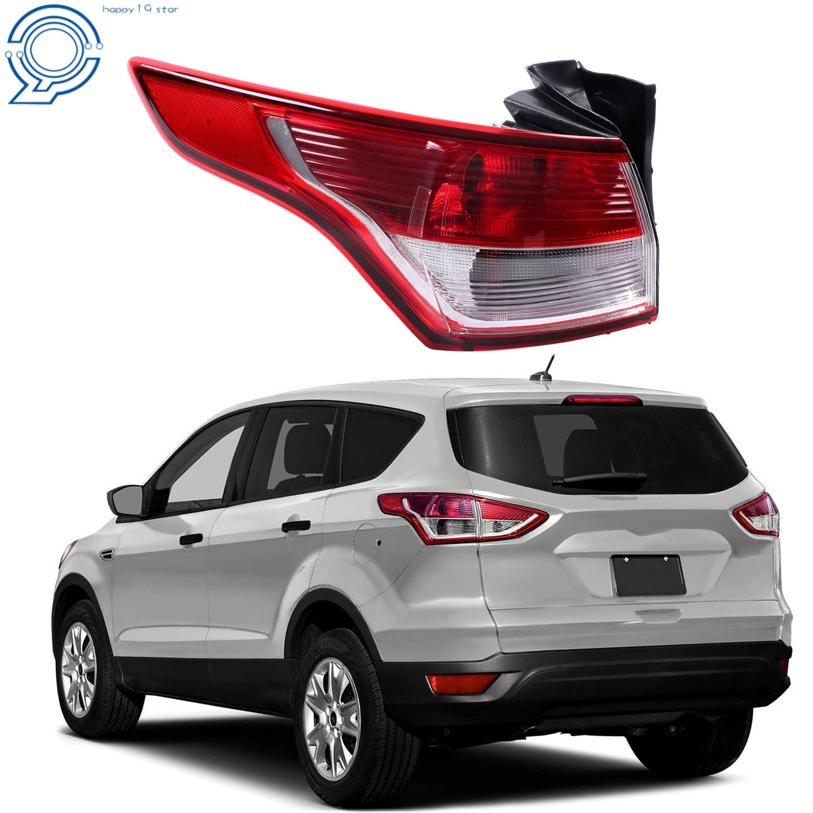 Tail Lights for Ford Escape (2013-2016) Halogen Outer Driver Left