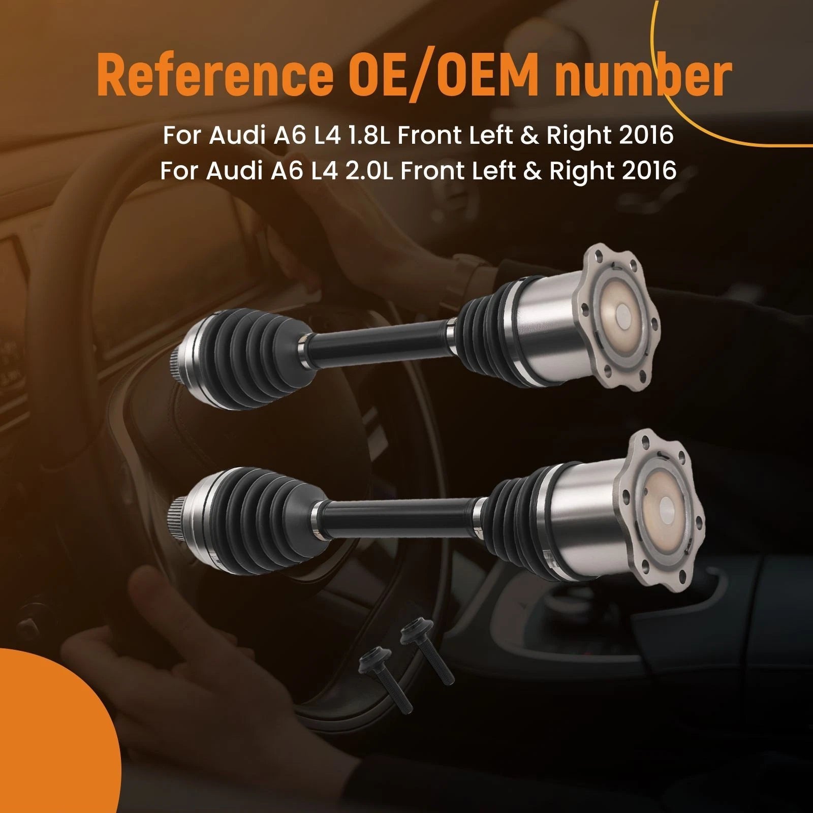 2 CV Axle Shaft Assembly for Audi S6 S7 S8 A6 A7 A8 Q5 (2013-2018)