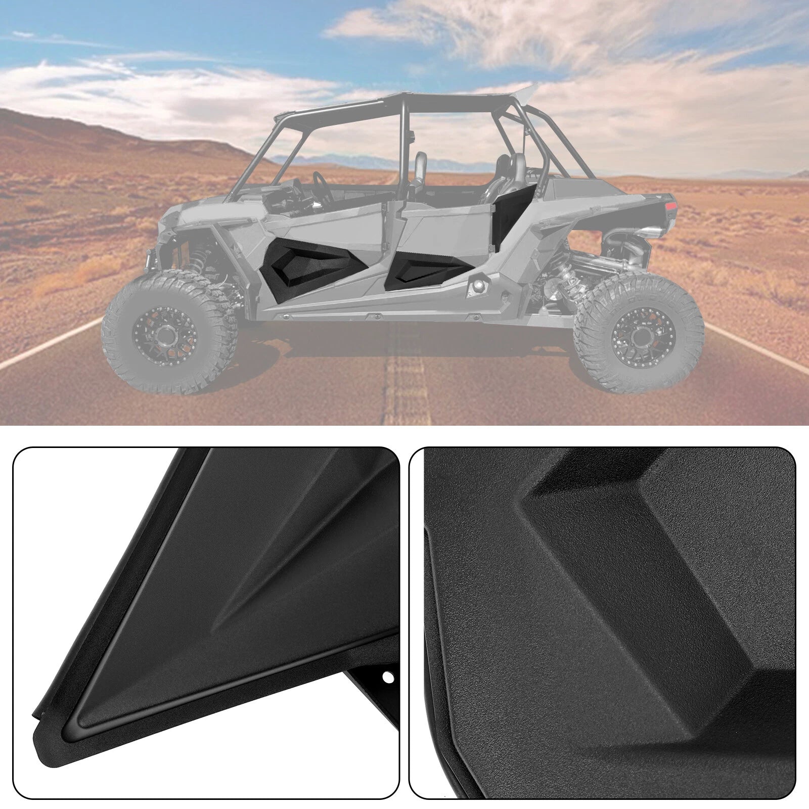 Half Lower Door Panel Inserts for Polaris RZR S 4 900 / RZR XP 4 1000 (2014–2023)