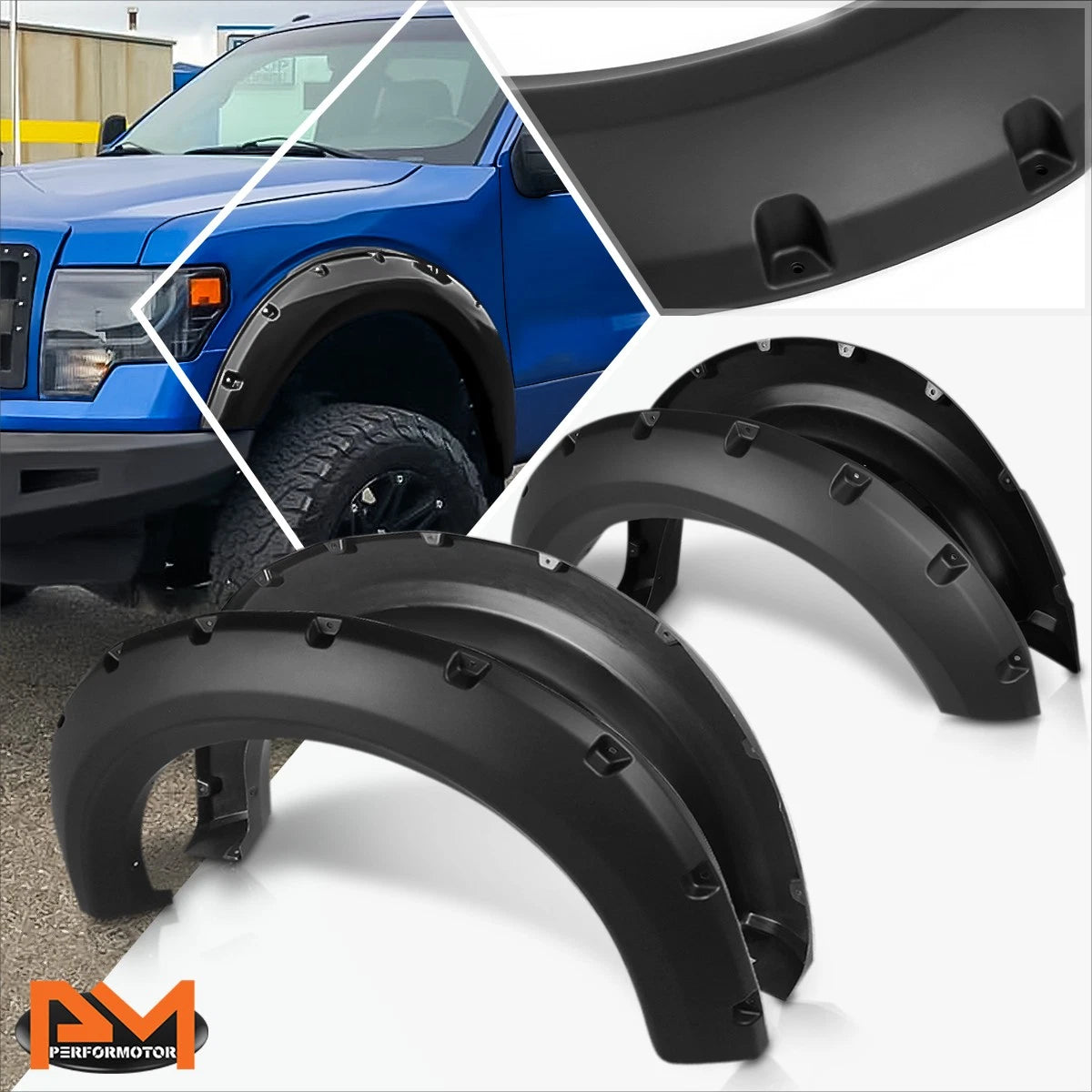 ABS Pocket-Rivet Wheel Fender Flare for Ford F150 (2009–2014)