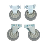 Set of 4 Heavy Duty Swivel Caster Wheels for Various Applications