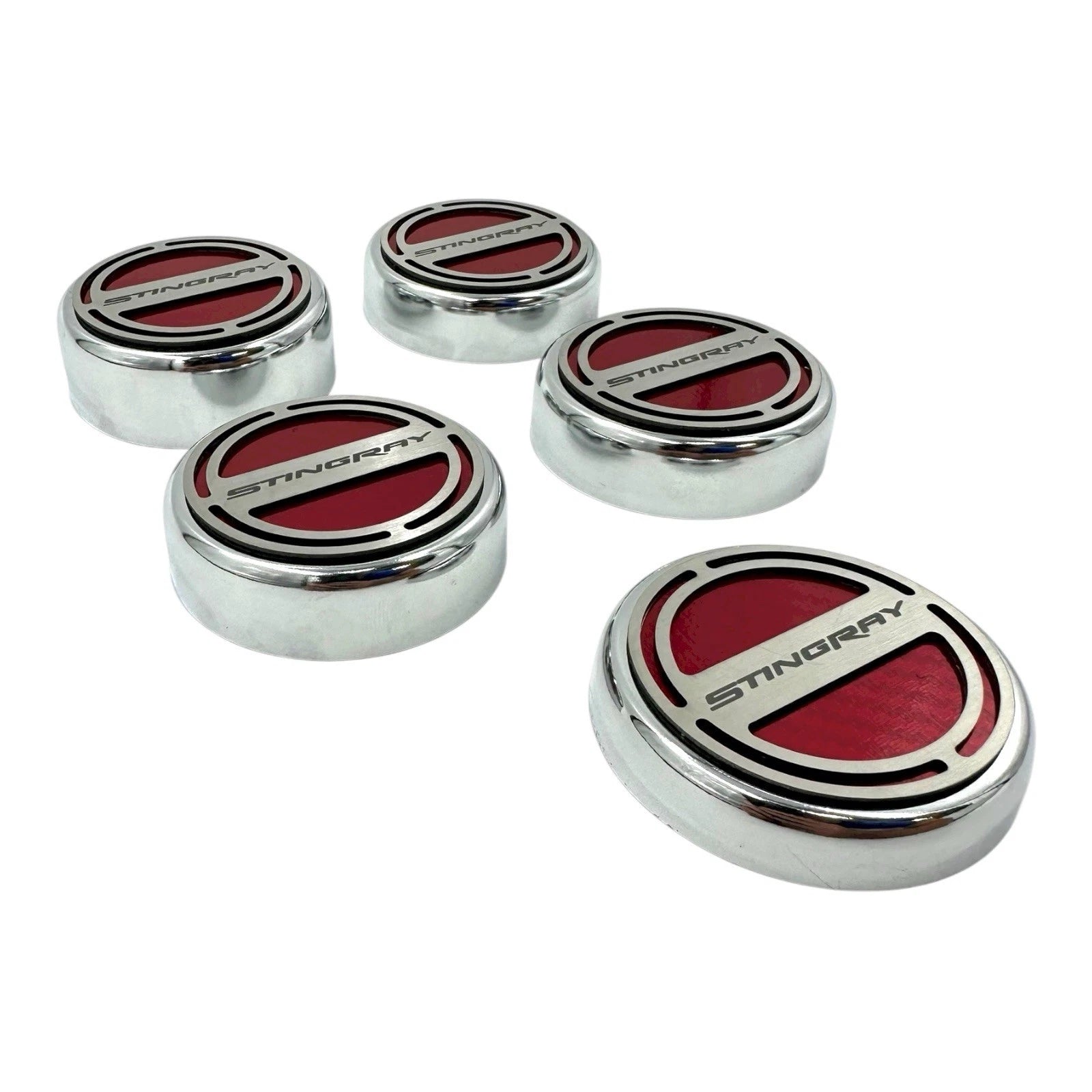 Automatic Transmission Fluid Cap Cover Set for Red Stingray C7 Corvette (2014–2019)