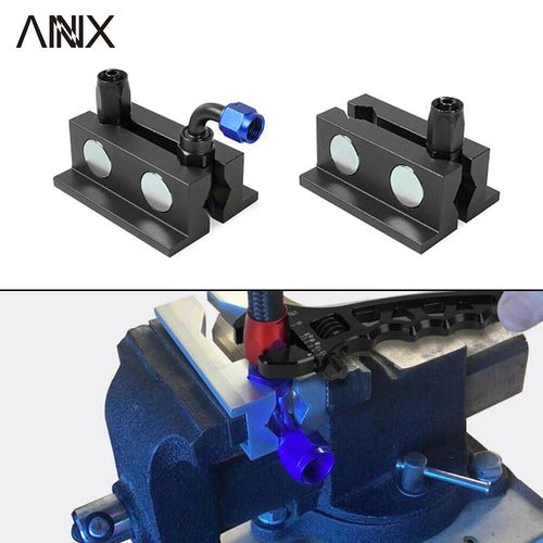 1 Pair Aluminum Vise Jaws for AN Fitting Adapter (Fits 101mm, 4")