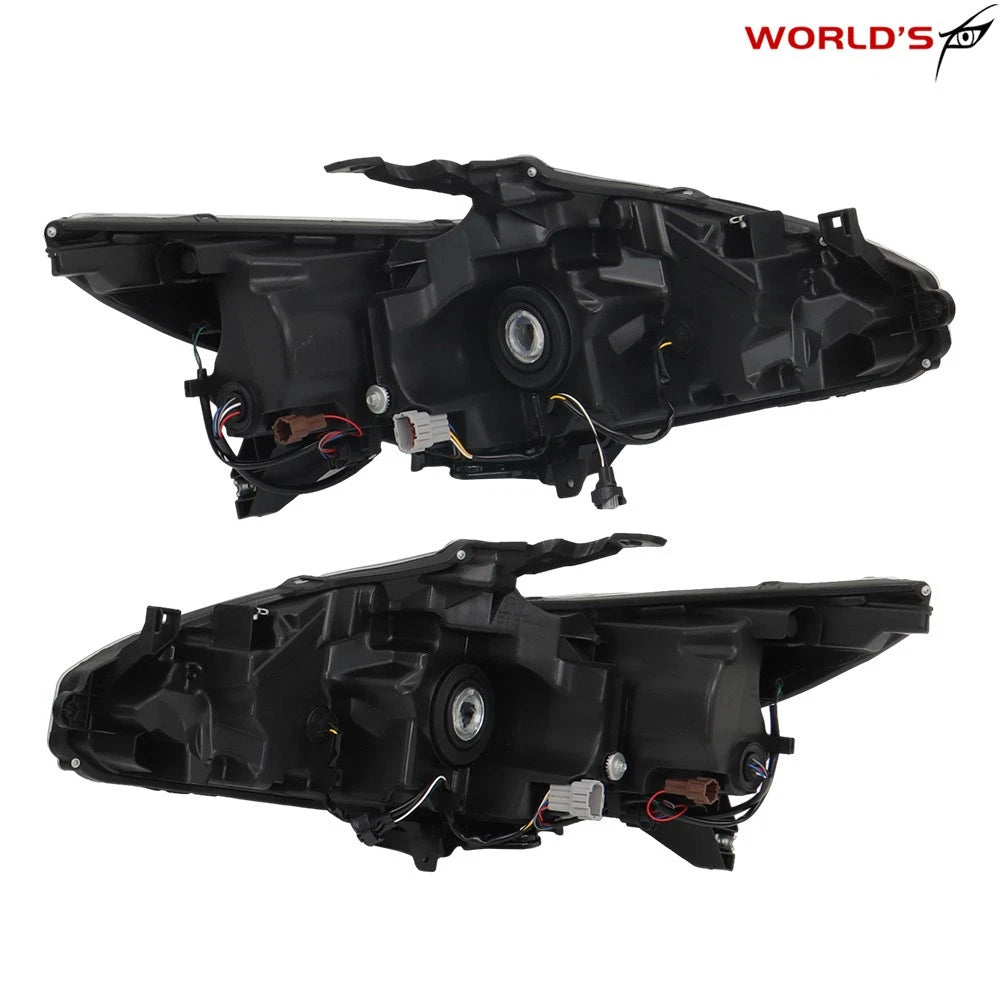 Set of 2 LED Headlight Assembly for Nissan Altima (2016–2018) Chrome Housing