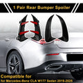 1 Pair Rear Bumper Spoiler for Mercedes-Benz CLA W177 (2019–2025) Gloss Black ABS