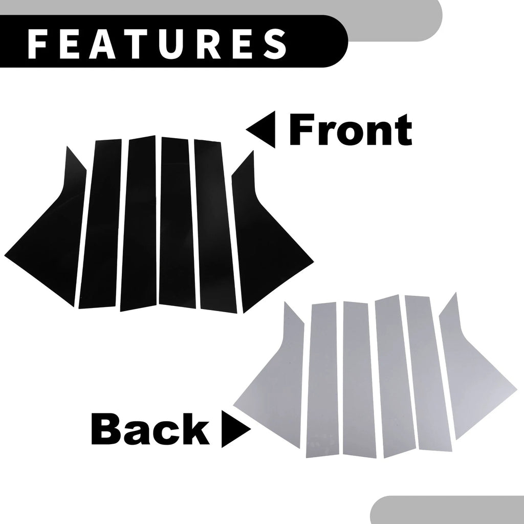 6pcs Window Trim Cover for Chevrolet Impala (2014–2020) Black