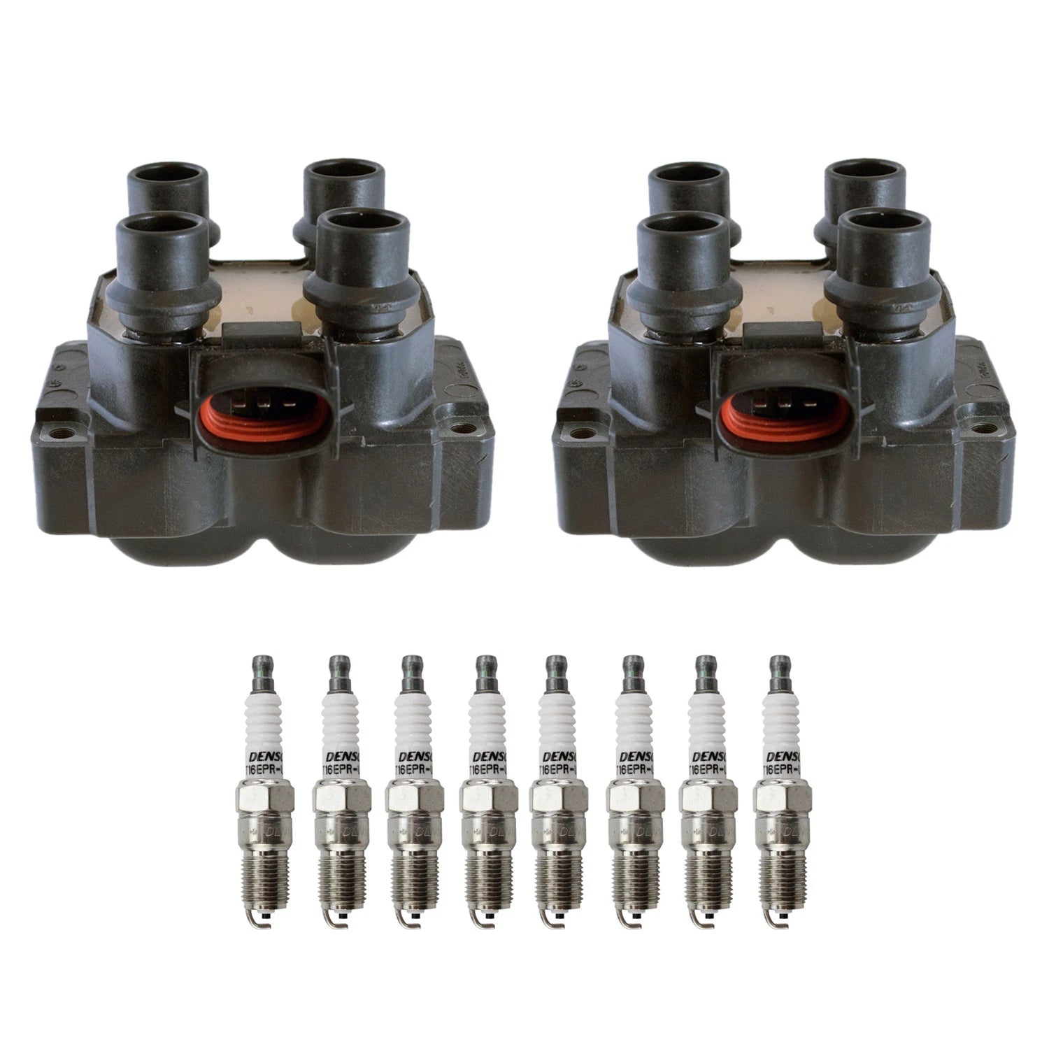 2X Ignition Coil & 8 Nickel Spark Plugs Kit for B2500 (1998–2006)