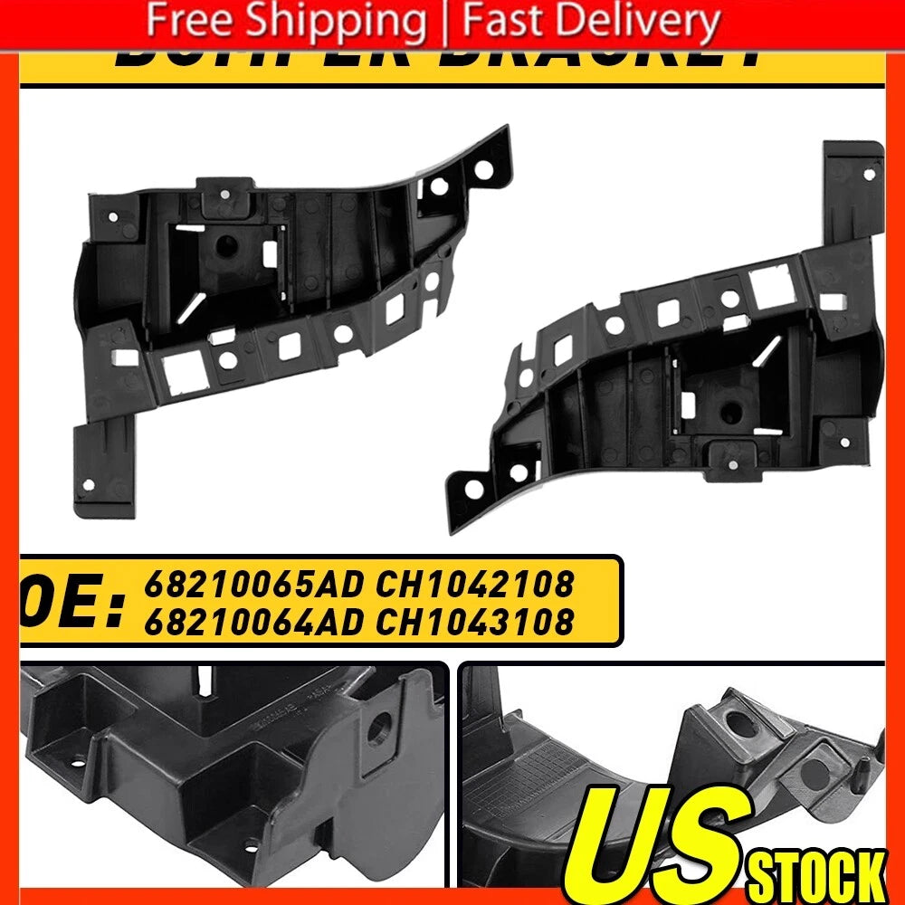 Set of 2 Lower Bumper Brackets for Jeep Cherokee (2014–2018)