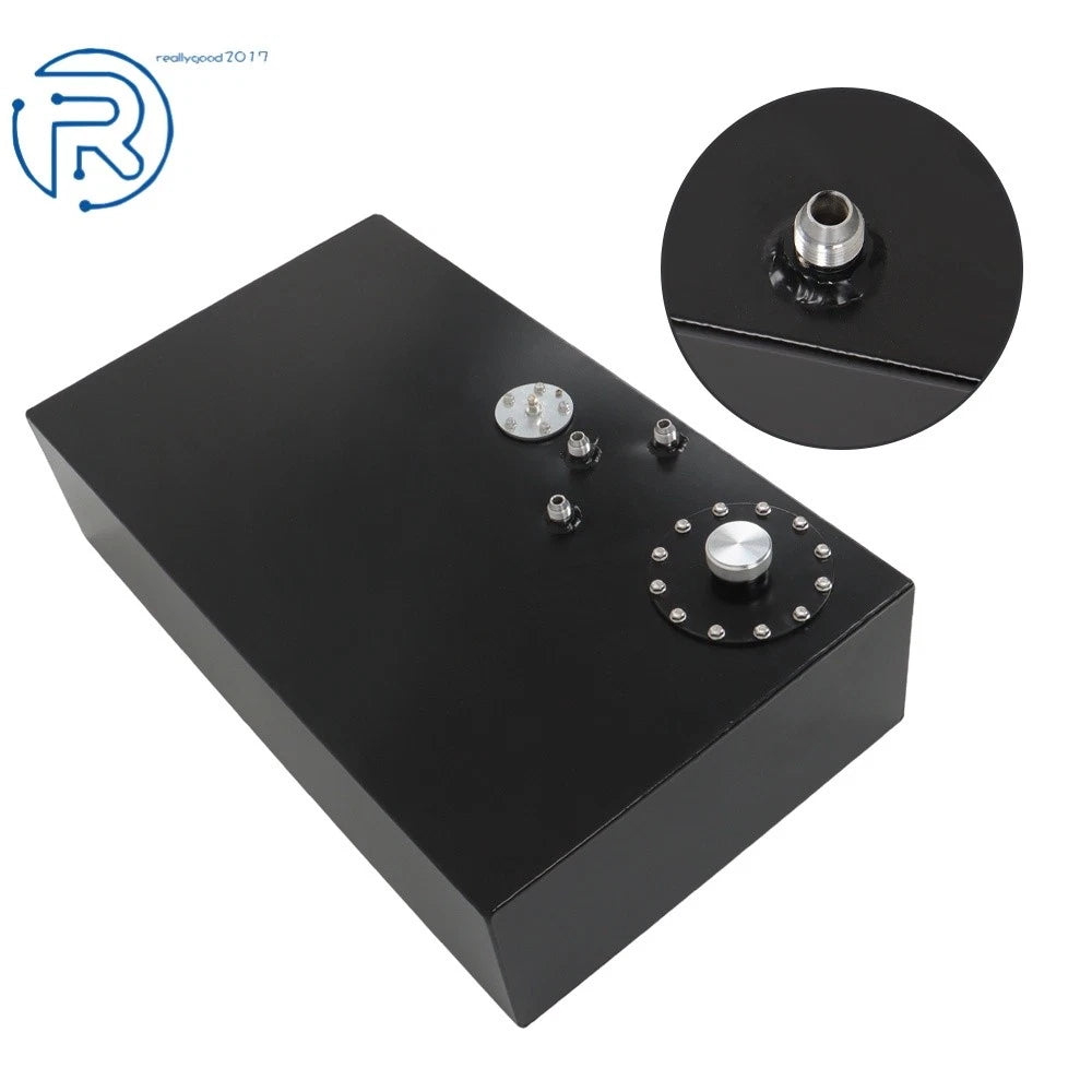 17 Gallon Fuel Cell Gas Tank for Street Rod (Aluminum, Black)